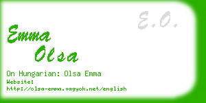 emma olsa business card